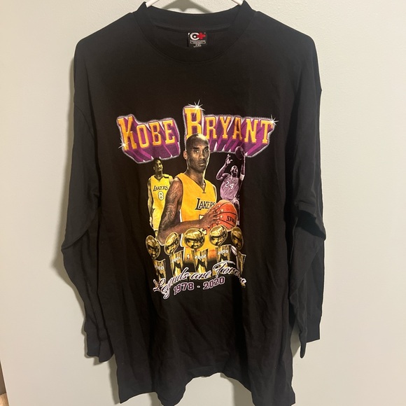 Kobe Bryant printed legends are forever black long sleeve shirt 2XL men’s sports - Picture 1 of 15